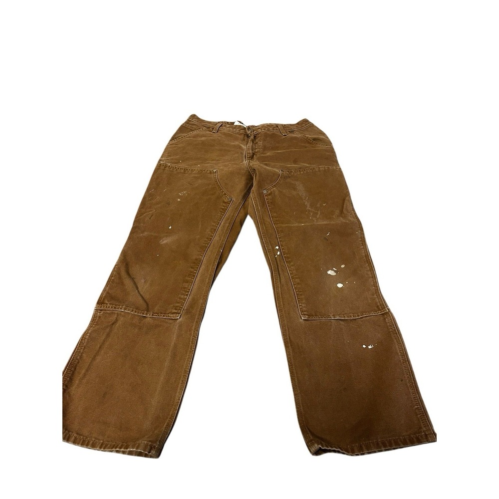 VTG Carhartt Women's Brown Double Knee RN# 14806 Sz 16x32 distressed